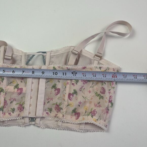 Victorias Secret Dream Angles Floral Embroidered Bustier Corset Top XL Fairycore - Picture 6 of 11